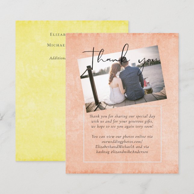 Orangefarbene Hochzeit (Vorne/Hinten)