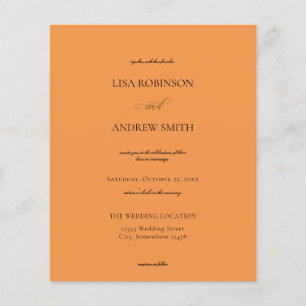 Orangefarbene Hochzeit