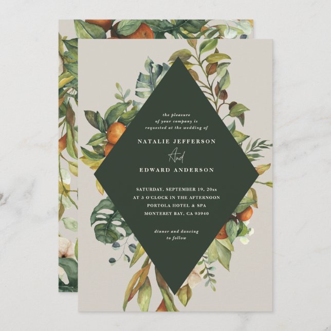 Orangefarbene Hochzeit (Vorne/Hinten)