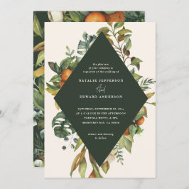 Orangefarbene Hochzeit Save The Date