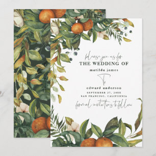Orangefarbene Hochzeit Save The Date