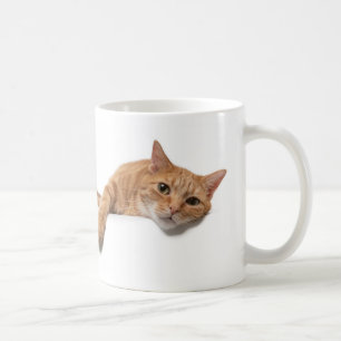 Orangefarbene Katze Kaffeetasse