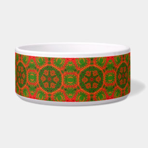 Orangefarbene Keramik Kaleidoskop Napf