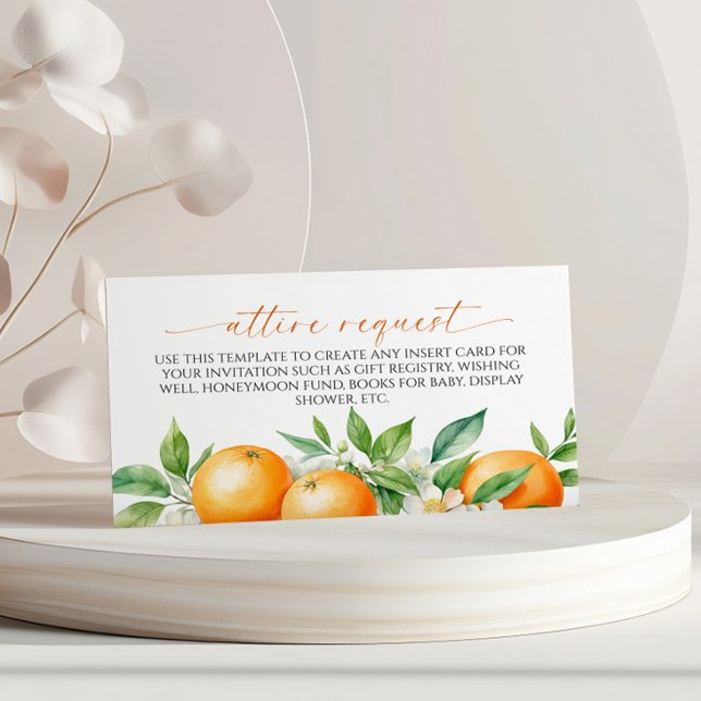 Orangefarbene Kleidungskarte Begleitkarte (Von Creator hochgeladen)