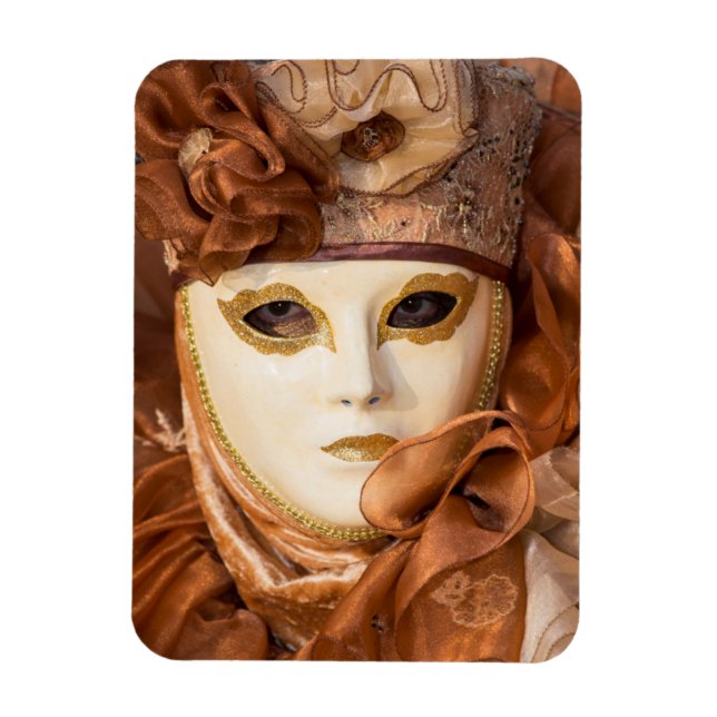 Orangefarbene Kostüme, Venedig Magnet (Vertikal)