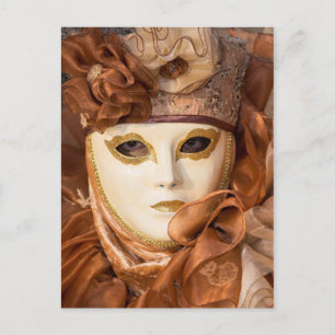 Orangefarbene Kostüme, Venedig Postkarte