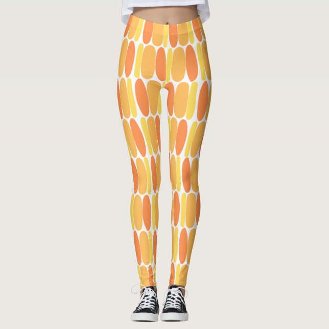 Orangefarbene Leggings (Vorderseite)