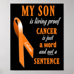 Orangefarbene Leukämie Bewusstsein (Sohn) Poster