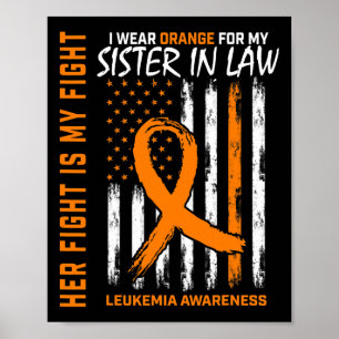 Orangefarbene Leukämie Poster