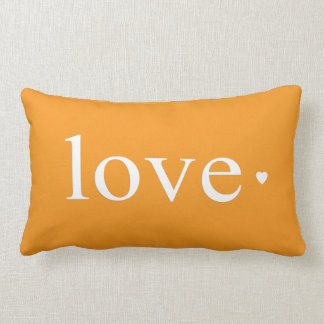 Orangefarbene Liebe Lendenkissen