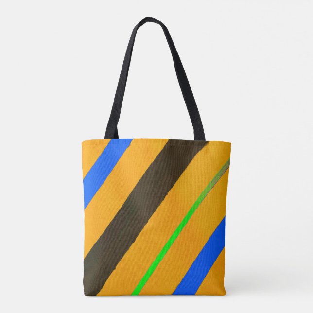 Orangefarbene Linien Tasche (Rückseite)