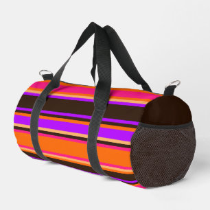 Orangefarbene, Magenta- und Lila gestrichene Nähta Duffle Bag