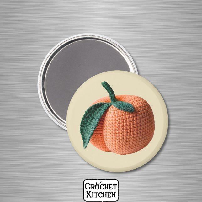 Orangefarbene Minimalistische Oma Fruchtwurzelkuch Magnet (Von Creator hochgeladen)