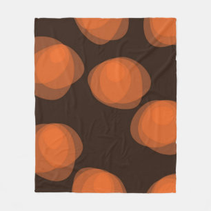 Orangefarbene, moderne, coole, trendige abstrakte fleecedecke