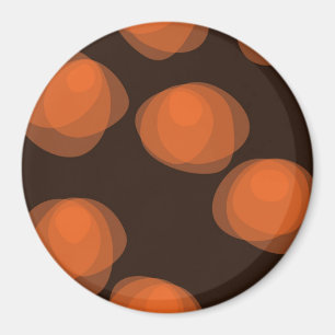 Orangefarbene, moderne, coole, trendige abstrakte magnet