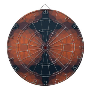 Orangefarbene, moderne geometrische Blume Dartscheibe