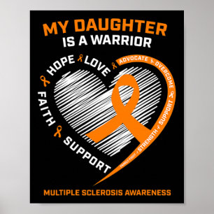 Orangefarbene Multiple Sklerose Aw Poster