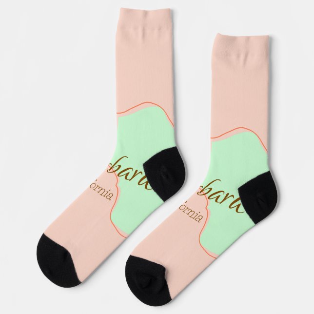 Orangefarbene Pastelltöne boho geben den Namen Pla Socken (Linkes Detail)