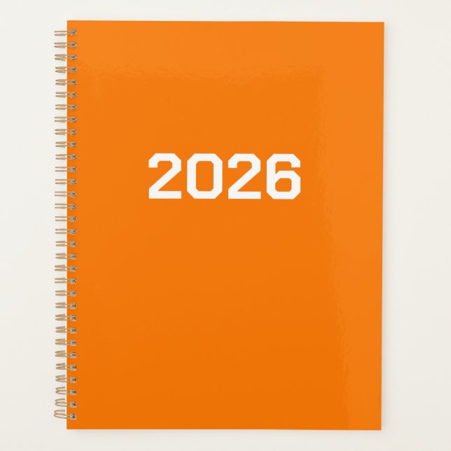 Orangefarbene Personalisierte Planer (Vorderseite)