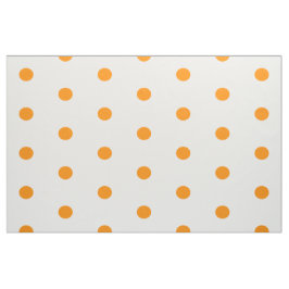 Orangefarbene Punkte auf weiß Stoff