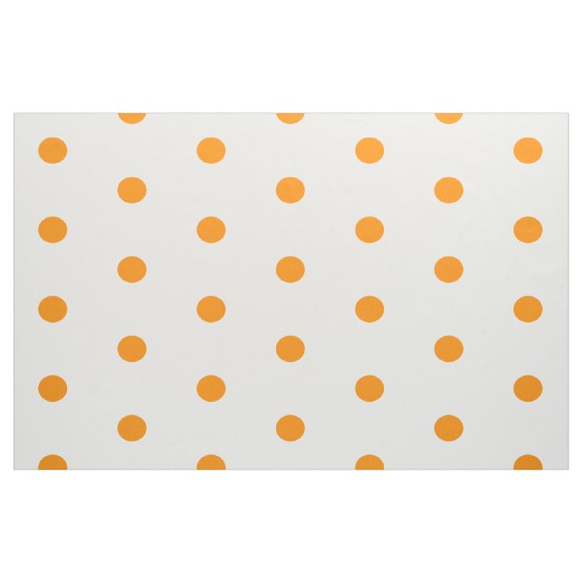 Orangefarbene Punkte auf weiß Stoff (Fat Quarter (45,7 x 55,9 cm))