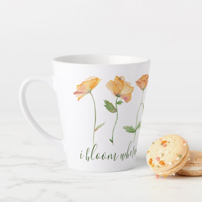 Orangefarbene Punkte für Inspirationen Milchtasse (Beispiel)