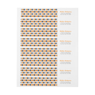 Orangefarbene Raute-Bergleute umringen Label