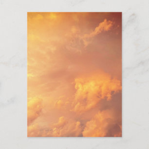 Orangefarbene rosa Wolken Wolkenlandschaft Postkarte
