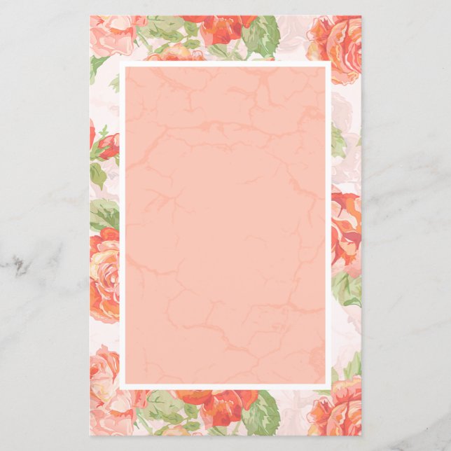 Orangefarbene Rose (Vorderseite)