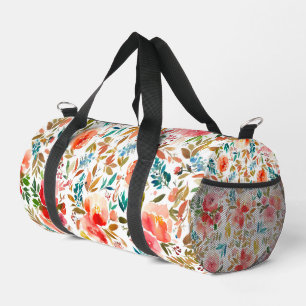 Orangefarbene Rose Blütensommer Duffle Bag