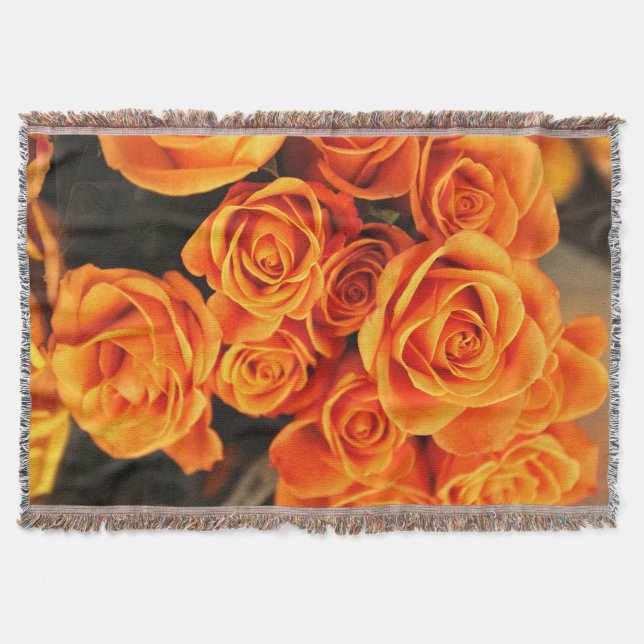 Orangefarbene Rose Decke (Vorderseite)