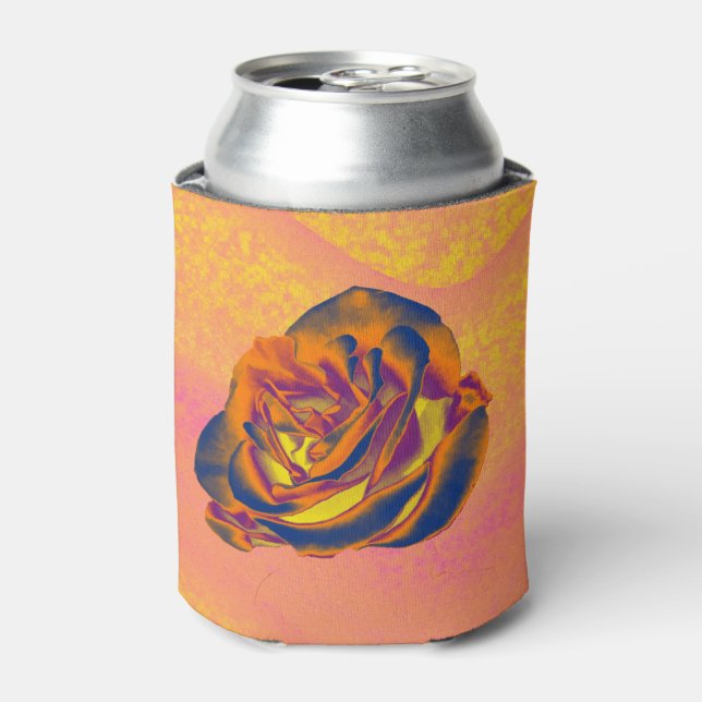 Orangefarbene Rose Dosenkühler (Kanne Vorderseite)