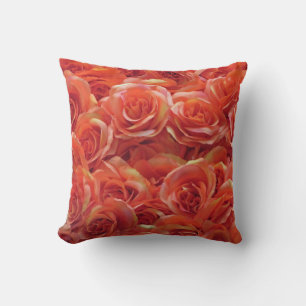 Orangefarbene Rose Foto Große Blume Kissen