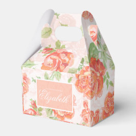 Orangefarbene Rose Geschenkschachtel