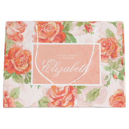 Orangefarbene Rose Große Geschenktüte