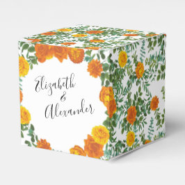 Orangefarbene Rose Hochzeit florale Moderne Geschenkschachtel