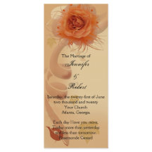 Orangefarbene Rose im Hochzeit im Herbst-Programm