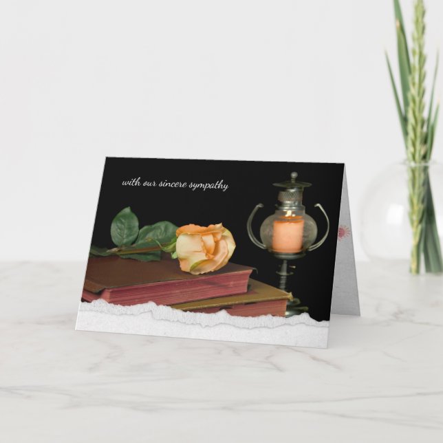 orangefarbene Rose über die Heilige Bibel Karte (Vorderseite)