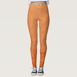 Orangefarbene Schale Leggings