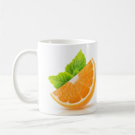 Orangefarbene Scheibe Kaffeetasse