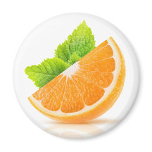 Orangefarbene Scheibe