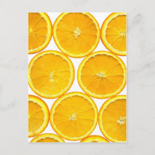 Orangefarbene Scheibe Postkarte
