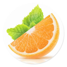Orangefarbene Scheibe