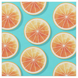 Orangefarbene Scheiben auf blau Stoff