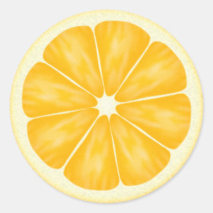 Orangefarbene Scheiben mit nächtlichem Aufkleber