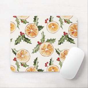 Orangefarbene Scheiben Mousepad