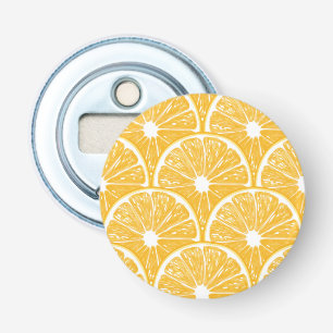 Orangefarbene Scheiben, Muster tropischer Früchte Flaschenöffner