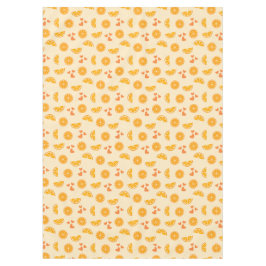 Orangefarbene Scheiben und Herz Tischdecke