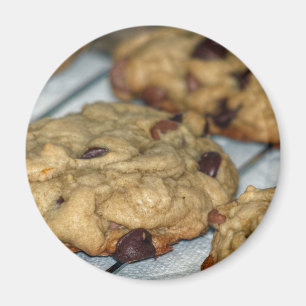Orangefarbene Schokolade Chip Cookies Magnet