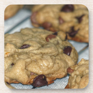 Orangefarbene Schokolade Chip Cookies Untersetzer